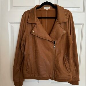 Grace & Lace tan moto jacket. Size XL.